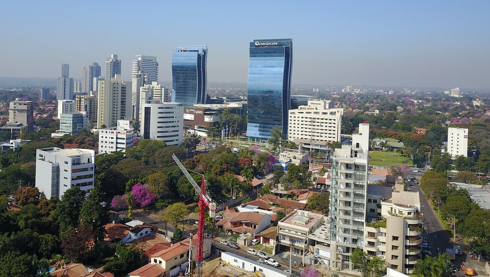 Prédios no centro financeiro de Assunção, Paraguai